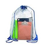 [Pack Of 2] Clear Drawstring Bag, 1