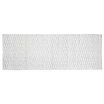 mDesign Soft 100% Cotton Luxury Hotel-Style Rectangular Spa Mat Rug, Plush Water Absorbent, Diamond Design - for Bathroom Vanity, Bathtub/Shower, Machine Washable - Long Runner, 60" x 21" - White