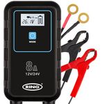 Ring Automotive SMARTCHARGE 8 - 8A Smart Car Battery Charger, 12V & 24V Battery Maintainer - 9 Stage Charger for AGM, Leisure, Lithium, HGV, Car and Van Batteries.