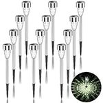 Solar Outdoor Lights 12 Pack, Stain