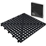 Esatto 6 Pack Interlocking Shelf Mats 12″, Black – for Spills, Clean Bars, Stain Protection, and an Anti-Slip Surface