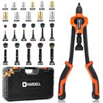 HARDELL Rivet Nut Tool Kit, 16-Inch Upgraded Thickened Rivet Nut Tool with 11 Metric & SAE Color Matching Mandrels, 110Pcs Nutsert Assortment & Rugged Carrying Case- for Beginners, Professional Users