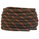 DELELE 2 Pair Thick Round Climbing Shoelaces Hiking Shoe Laces Boot Laces, De02-05 Light Brown Orange Dots, 45.28"Inch (115CM)