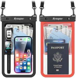 [Up to 10"] Large Waterproof Phone Pouch Bag - 2 Pack Waterproof Phone Case for iPhone 16 15 14 Pro Max Galaxy S25 S24 Ultra, IPX8 Cellphone Water Protector Pouch Beach Essentials Travel Must Haves