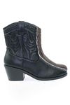 Soda Picotee Women Western Cowboy Cowgirl Stitched Ankle Boots (8.5, Black PU)