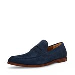 Steve Madden Men's Ramsee Penny Loafer, Navy Suede, 10.5