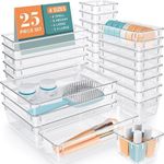 WOWBOX 25 PCS Clear Plastic Drawer