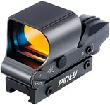 PINTY Red Dot Sight, 1x40 Reflex Sight with 2MOA Red Dot 8 Brightness Levels 4 Reticle Patterns for Picatinny Weaver Rails, Tactical Scope for Long Guns Hunting Rifles Pistols More, Batteries Incl