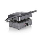 Cuisinart Grill & Sandwich maker, Sandwich toaster, panini press, electric grill, Non-stick Removable, interchangeable plates, Health grill, less oil, Midnight Grey, GRSM4U