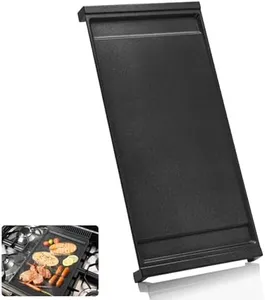 UPGRADED WB31X24738 Griddle Replacement for GE Appliance Gas Range Center Griddle,9 ×19.5 inch Griddle Compatible with GE Stove Parts, Cast Iron with Food Grade Nonstick Griddle Cooktop Plate Flat