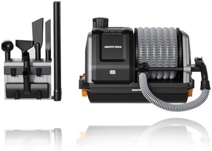 Giraffe Tools Grandstorm Retractable Vacuum Cleaner Wall-Mounted, Shop Wet Dry Vacuum Cleaner with 6 Nozzles for Car Detailing Remote Control Garage Vacuum, Grey