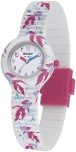 Hip Hop, Colección Kids Fun, Reloj para Niña Angel Fish, Correa de Silicona Intercambiable, Cierre Práctico, Caja de 28 mm, Resistente al Agua, Longitud Ajustable, Multicolor