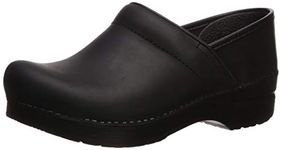 Dansko Women's Professional Box Leather Clog,Black,38 EU / 7.5-8 B(M) US