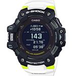 Casio Men's 55.00mm Solar SMARTWATCH with Black Digital dial and White Resin Strap GBD-H1000-1A7ER