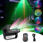 URAQT Dj Disco Lights Party Lights, Northern Lights, USB Sound Activated Strobe Stage Effect Atmosphere Lights Indoor Projector for Party, Family Birthday, Wedding, Karaoke, Holiday Mood Lights