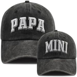 Daddy and Me Matching Outfits, Dad and Son Matching Hats, Father Daughter Outfits, Papa and Mini Baseball Cap, Fathers Day Birthday Gifts for Dad Kid
