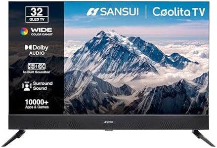 Sansui 80cm (32) Smart Coolita TV, QLED Display, HD Ready, Dolby Audio, Built-in Soundbar, Surround Sound, 60Hz Refresh Rate JSS32CSQLED (Black)