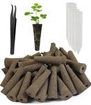 100 Pack Grow Sponges, Replacement Root Growth Sponges Seed Pods Compatible with AeroGarden, Seedling Starter Sponges Kit for Hydroponic Indoor Garden System, Growing Medium with 20pcs Plant Labels