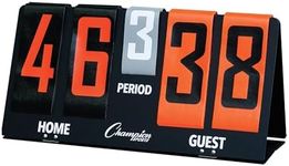 Champion Sports Deluxe Flip-A-Score Board/Timer, One Size, Bold Orange