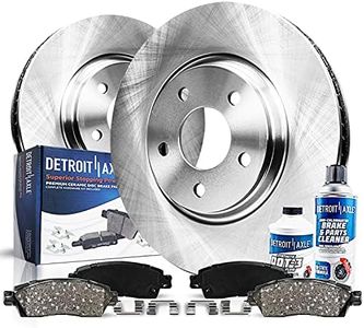 Detroit Axle - Front Brake Kit for 93-02 Nissan Quest Mercury Villager Brake Rotors Ceramic Brakes Pads 1993 1994 1995 1996 1997 1998 1999 2000 2001 2002 Replacement: 10.91" inch Front Rotors