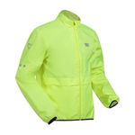 ROYAL ENFIELD RAIN Suit | Water Resistance: 8000mm Water Resistant | Material: PU Coated 100% Polyester | Breathable Elasticated Cuffs | Utility: Quick Access Waterproof Pocket | NEON Yellow M