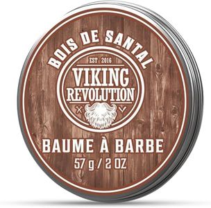 Viking Revolution - Baume Barbe Homme avec Huiles d'Argan & Jojoba - Coiffe, Renforce & Adoucit la Barbe & la Moustache - Parfum Bois de Santal - Cadeau Homme - 57 g