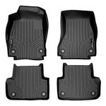 SMARTLINER Custom Fit Floor Mats 2 Row Liner Set Black for 2017-2019 Audi A4 / S4 / A4 All-Road