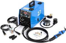 MIG Welder, 200Amp 110V/220V Gas MIG/Gasless Flux Core MIG/Stick/Lift TIG/Spot Welding/Spool Gun Multi Process Welding Machine