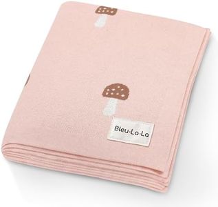 Bleu La La Manta para Bebés para Niños y Niñas, 100% de Lujo de Algodón Suave para Envolver en la Cuna o Cochecito, Manta de Regalo para Recién Nacidos, Bebés y Niños Pequeños (Hongo - Rosa)