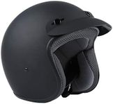 TCMT Adult Motorcycle 3/4 Open Face Helmet with Visor Cafe Racer Cruiser DOT Approved Size M