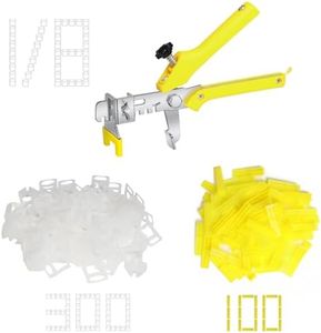 Tile Leveling System Tiles Leveler Spacers - Lippage free tile and stone installation for PRO and DIY - 300 Piece Leveling Spacer Clips 100-Piece Reusable Wedges and 1 Installation Pliers(1/8 Inch)