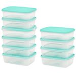 Checkmart [10 Packs Snap-On Airtight containers with Lids 1000ml (1 Litre) Food Storage Containers, Meal Prep containers with lids- Leak Proof Microwave Freezer Dishwasher Safe Reusable