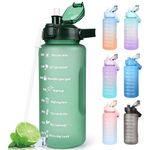 CodiCile Sports Water Bottles 2L BPA Free, Motivational Drinking Water Bottle with Straw, Gym Water Bottle with Time Marking, Portable Leak Proof Cantee Bottle 2 Liter Water Jug for Women Men