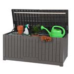 DIVCHI Outdoor Storage Box Waterproof Deck Box for Garden Tools Patio Cushions Toys Logs Coal and Pool Accessories Lockable Indoor Outdoor Storage for Supplies & Essentials (100 Gallon)