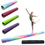 HomeSun Balance Beam 240 cm Foldable Balance Beam Gymnastics Balance Bar Gymnastics Bar Exercise Fitness Training Gymnastics for Home (Rainbow, 240 cm)
