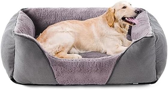 JOEJOY XL Dog Bed Washable Waterproof No Dust No Odor Fluff 89x64x23cm, Extra Large Grey, Dog Beds Extra Large for Labrador/Golden Retriever