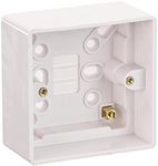 Schneider Electric Ultimate White Moulded - Single Surface Pattress Box, 47 mm Deep, GU9147, White