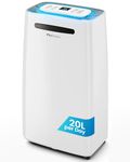 Pro Breeze® 20L/Day Dehumidifier with Digital Humidity Display, Sleep Mode, Continuous Drainage, Laundry Drying and 24 Hour Timer - Ideal for Damp and Condensation