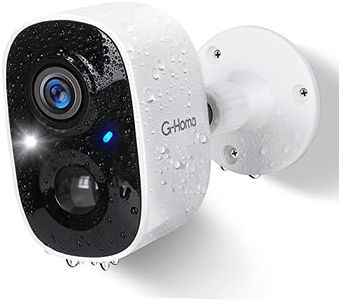 G-Homa Telecamere Senza Fili da Esterno,Videocamera Sorveglianza Esterno WiFi con Colore Visione Notturna/Audio a 2 Vie/2K/Movimento PIR/sirena/intelligente AI/Impermeabile IP65