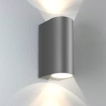 Kerry Outside Wall Lights, Outdoor Lights Main Powered, Up and Down Grey Anthracite Modern Lamp, Gu10 External Wall Sconce IP44 Garden Lighting, Wall Mounted Fixtures for Front Door, Porch, Patio