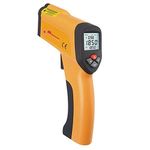 HT-6899 High Temperature IR Thermometer With K Input Type 50 °C -2200 °C( -58 °F -3992 °F) Degree High Rang Temperature Meter Pyrometer Non-Contact LCD display Infrared Thermometer Gun Point IR Thermometer by mLabs