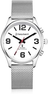 Hearkent Women's Talking Watch,Large Numbers,English Announce,Gift for Elderly/Low Vision/Blind,Alarm/Hourly Chime - 2309L(Silver)