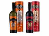 Sant'Orsola Althaia Gift Pack 1 Italian Red Wine + 1 Italian White Wine in recyclable tin box + 1 Colour Chalk - 2X750ml