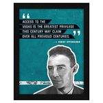 ArtX Paper J Robert Oppenheimer Famous Motivational Quotes Framed Wall Art Painting, Multicolor, Abstract, 10 X 13 Inches, Set of 1