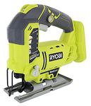 Ryobi One+ P523 18V Lithium Ion Cordless Orbital T Shank 3,000 SPM Jigsaw (Battery Not Included, Power Tool and T Shank Wood Cutting Blade Only)