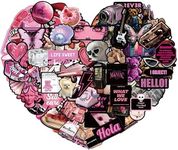 105 Pieces Y2K Pink Stickers, Coquette Stickers,Mean Girls Stickers, Pink Asthentic Stickers, Black&Pink Waterproof Stickers for Kindle Case, Laptops, Books, Water Bottle, Phone Case, Skateboards