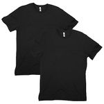 American Apparel CVC T-Shirt, Style G2001CVC, 2-Pack, Black (2-Pack), Large