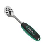 Lever type reversible ratchet 1/4 inch with 72 teeth from WIESEMANN 1893 | fine-tooth ratchet made from chrome-plated CV steel | 80812