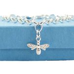 Handmade Sterling Silver Bee Bracelet Gift boxed Ready to Ship