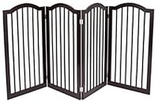 Internet's Best Dog Gate with Arched Top (91 cm Tall Height, 4 Panel-Espresso)